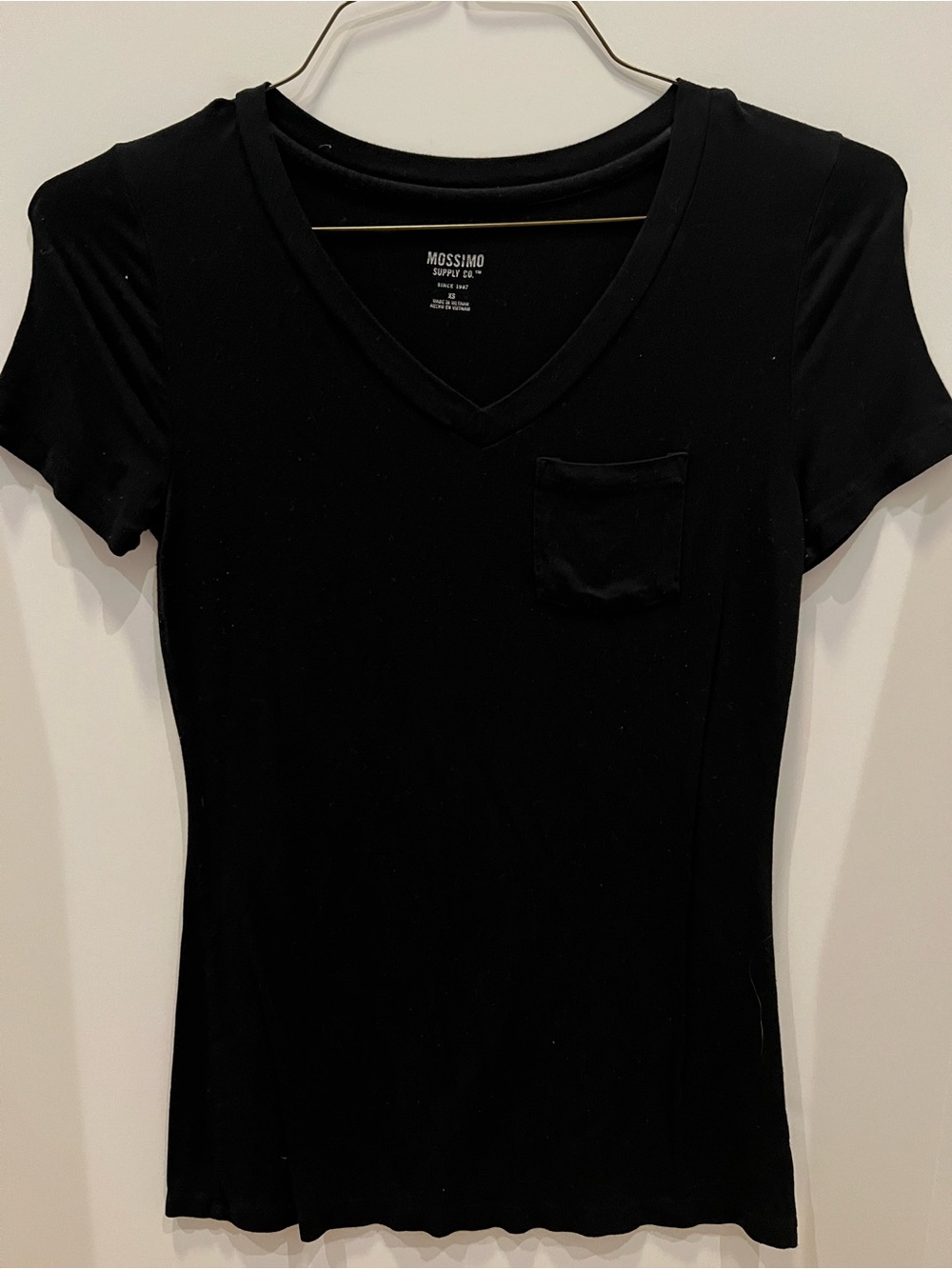 Mossimo Supply Co. Black V-Neck Pocket Tee